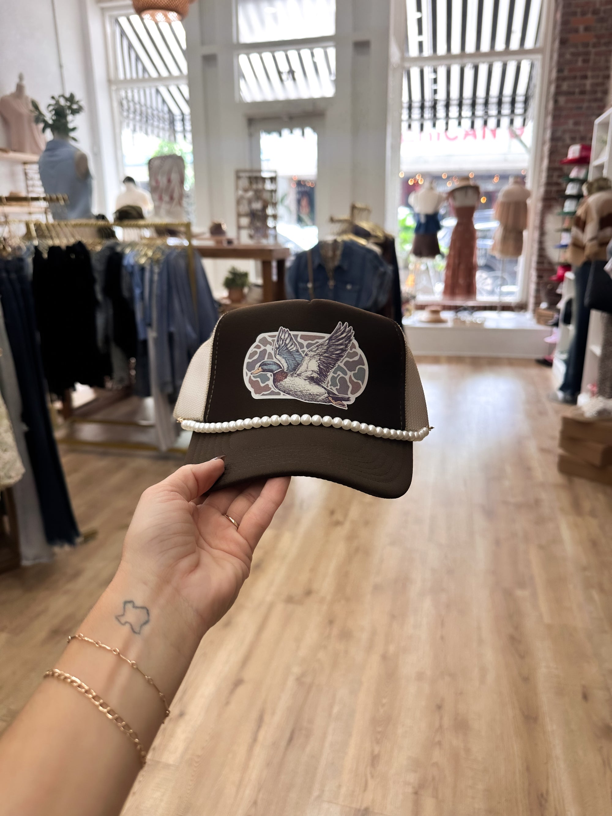 Camo Mallard Trucker Hat - Brown