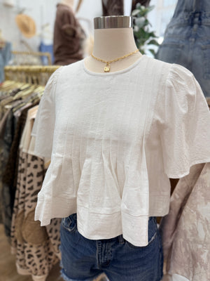 Brandi Flutter Sleeve Blouse