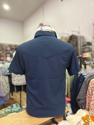 Burlebo Performance Western Shirt - Navy