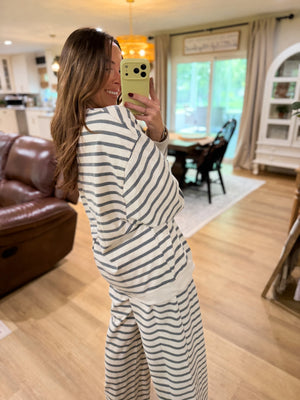 Banks Striped Knit Oversized Sweater Top