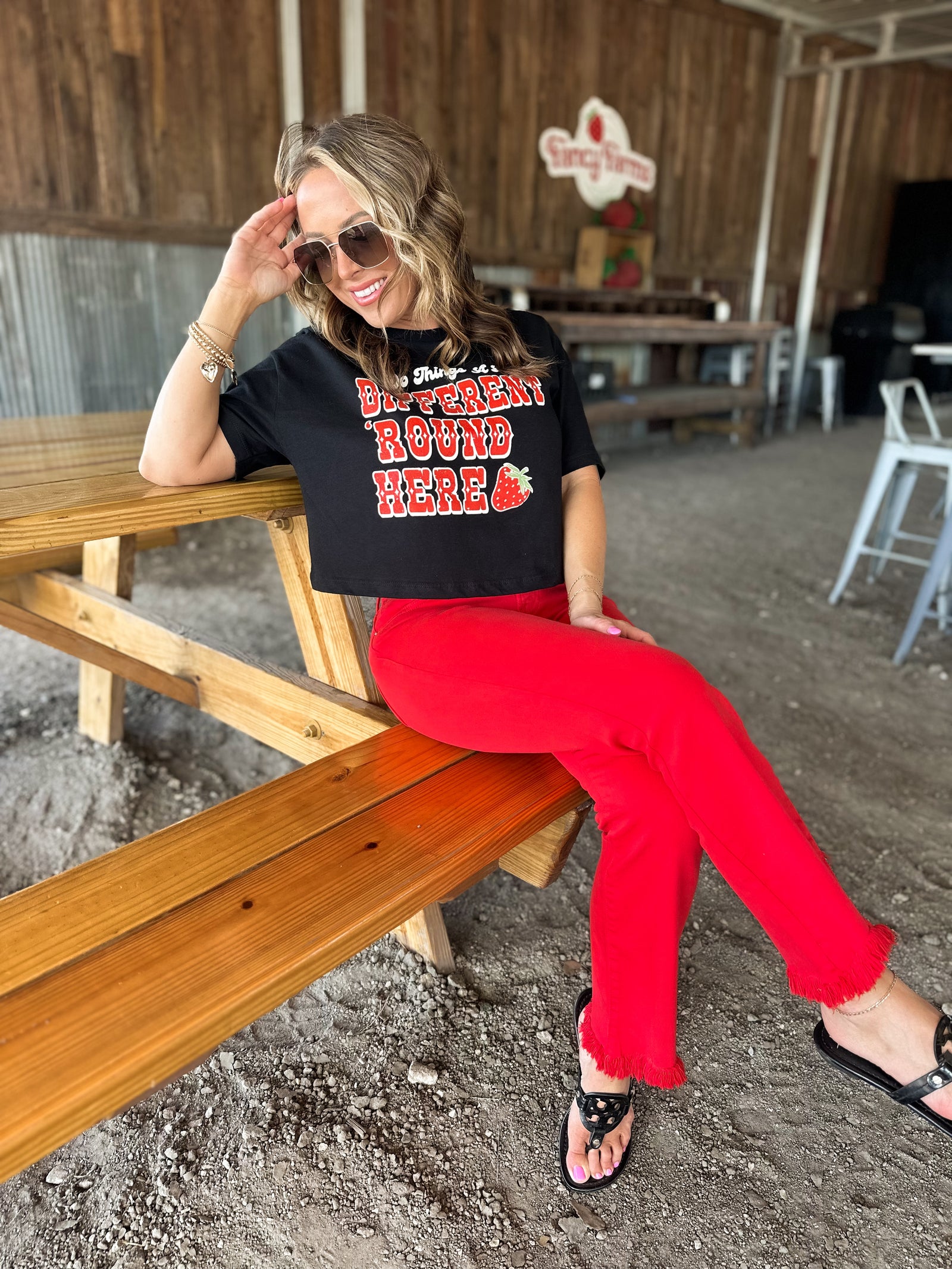 Different 'Round Here Cropped Tee