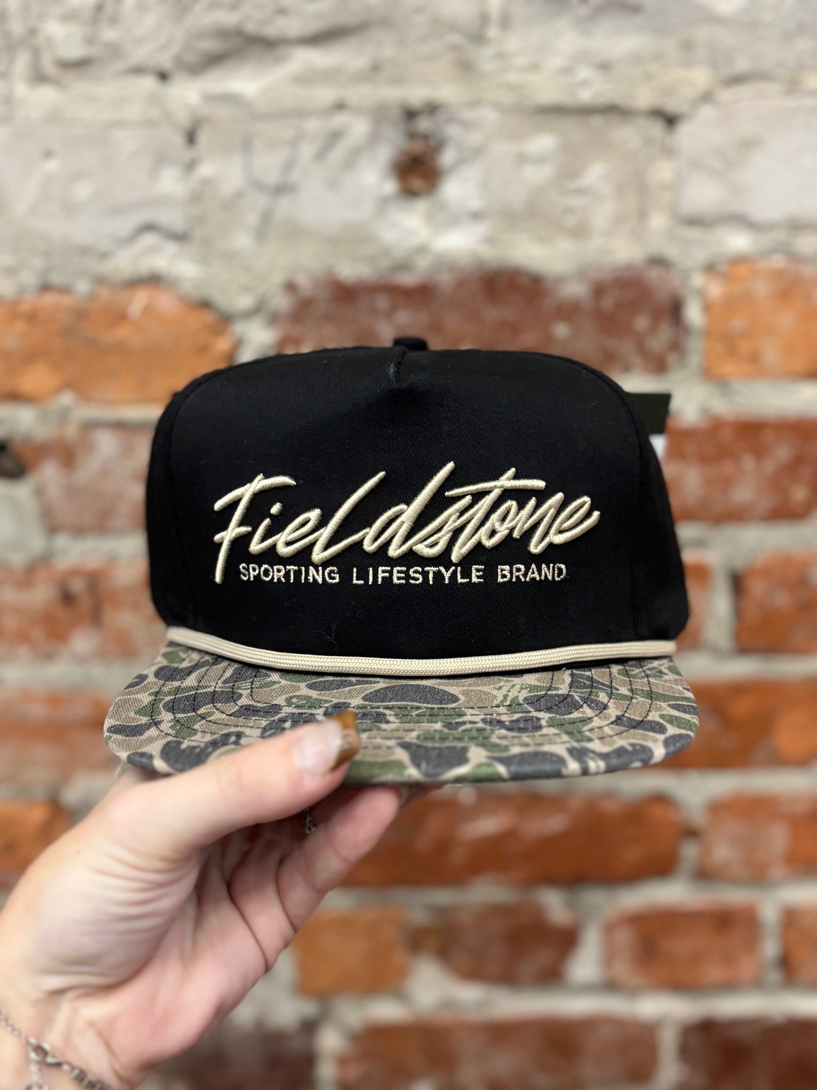 Fieldstone Script Logo Blackwood Hat