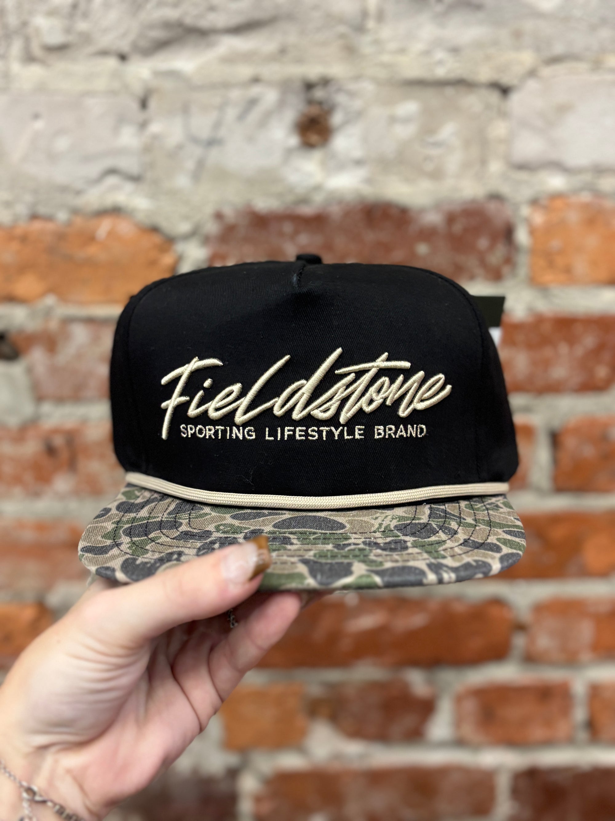 Fieldstone Script Logo Blackwood Hat