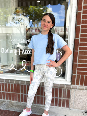 Youth Local Girl Leggings - Saltwater Camo