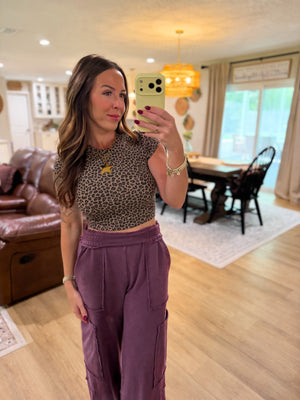 Holly Leopard Print Crop Top