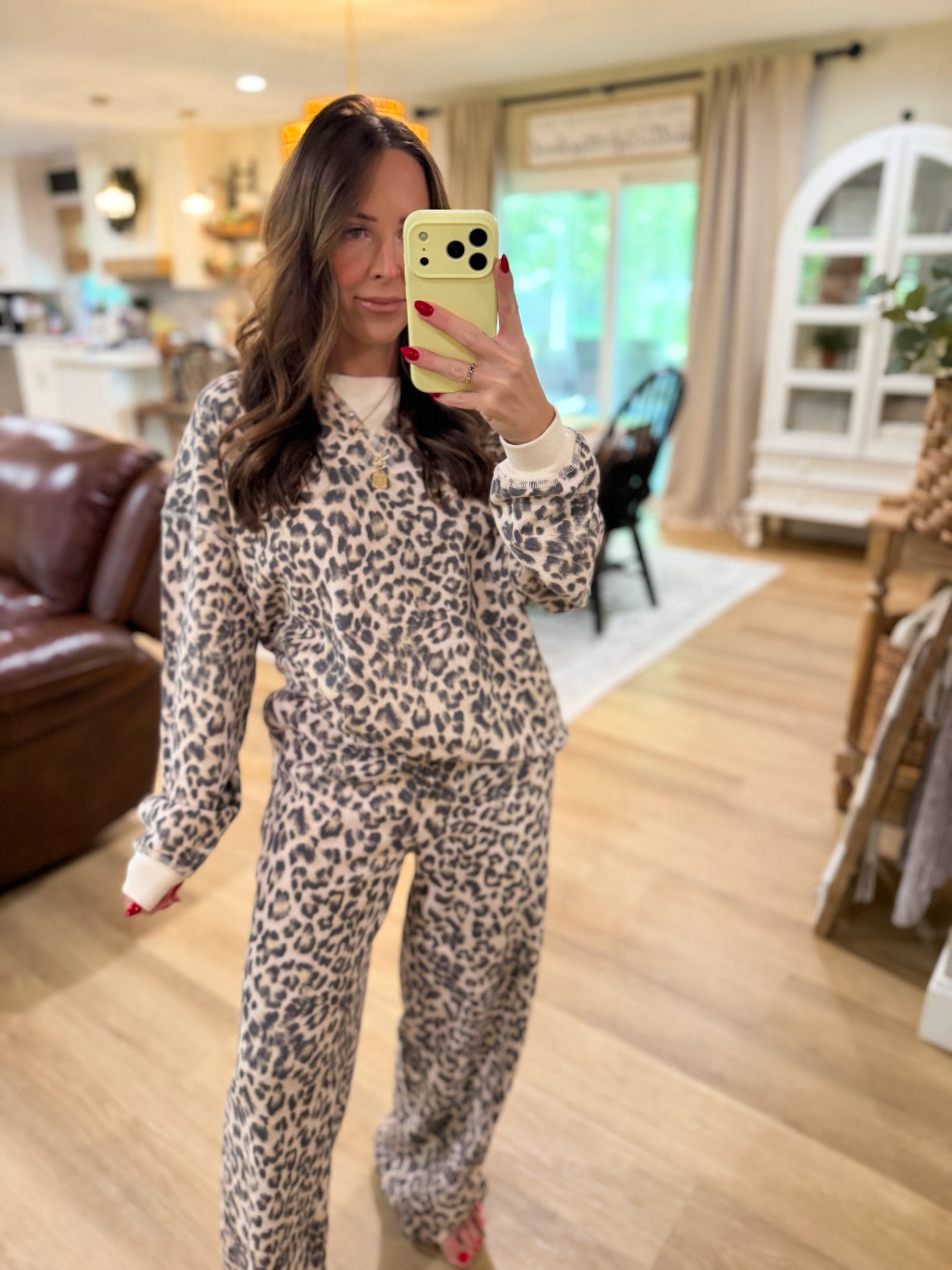 Lizzy Leopard Oversized Crewneck