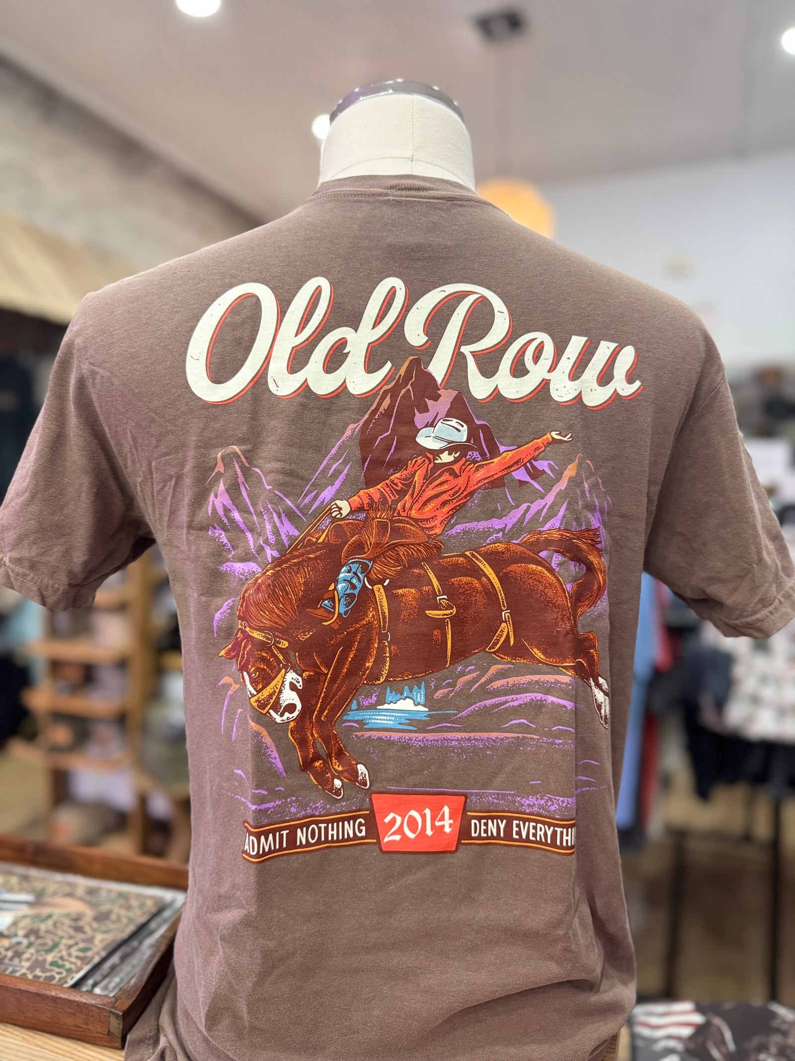 Old Row Banquet Cowboy Tee - Espresso