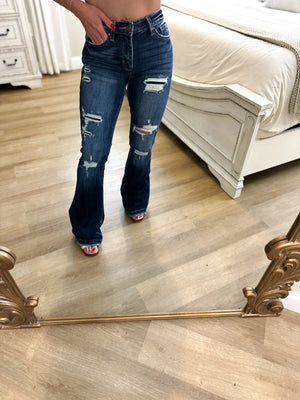 Lila Mid Rise Flare Denim Jeans