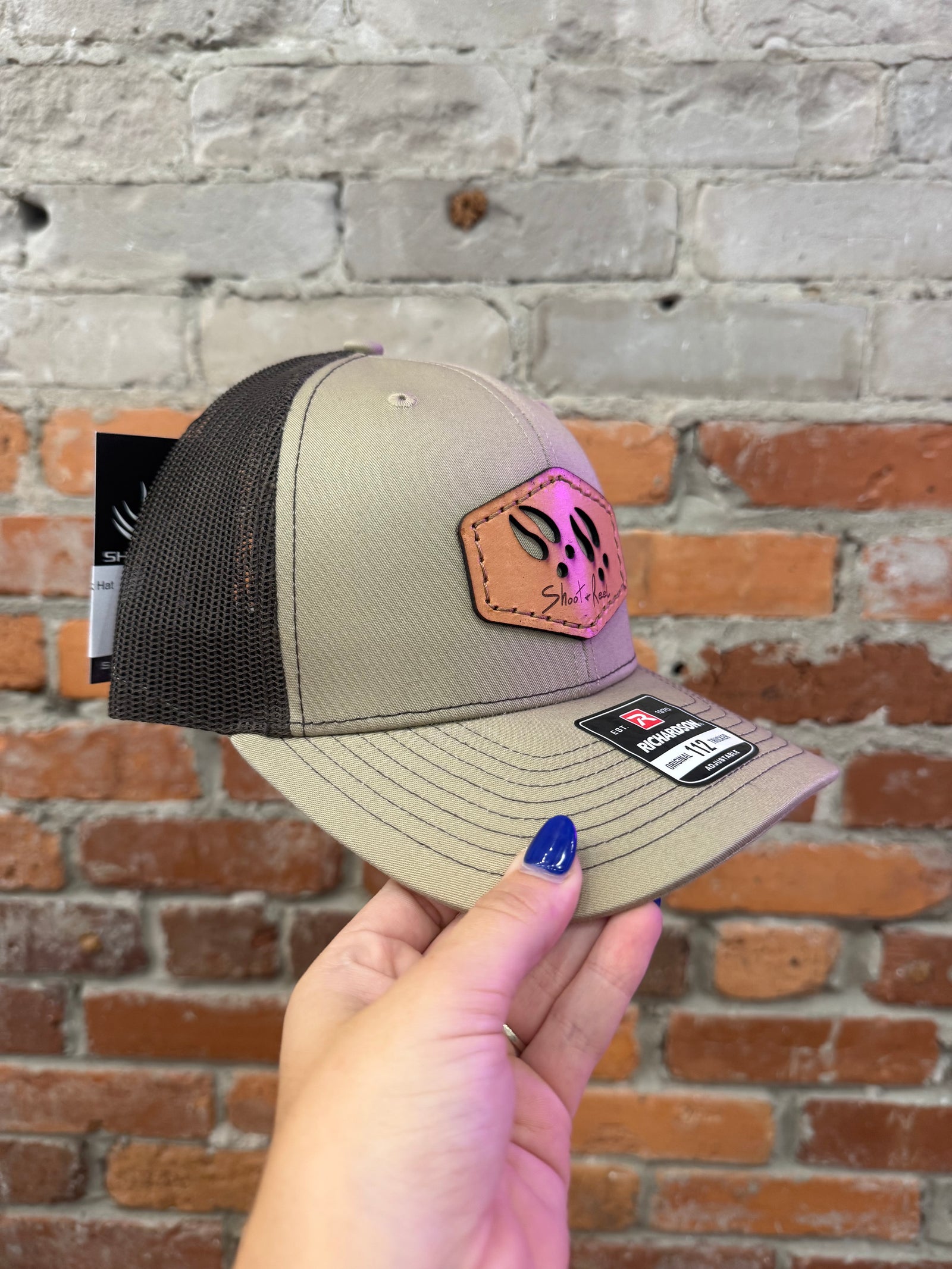 Shoot & Reel Khaki/Coffee Deer Track Hat