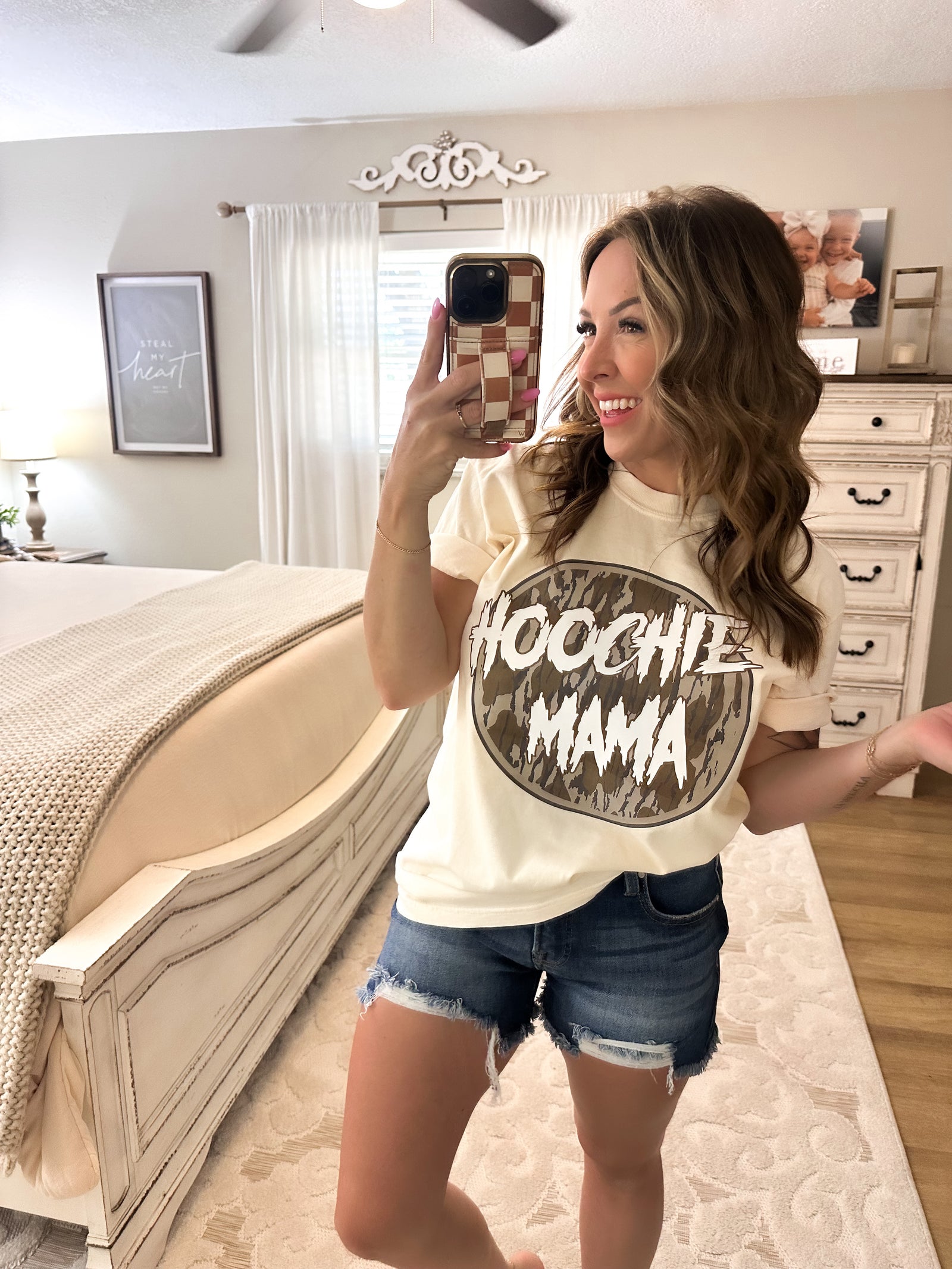 Hoochie Mama Camo Comfort Colors Tee