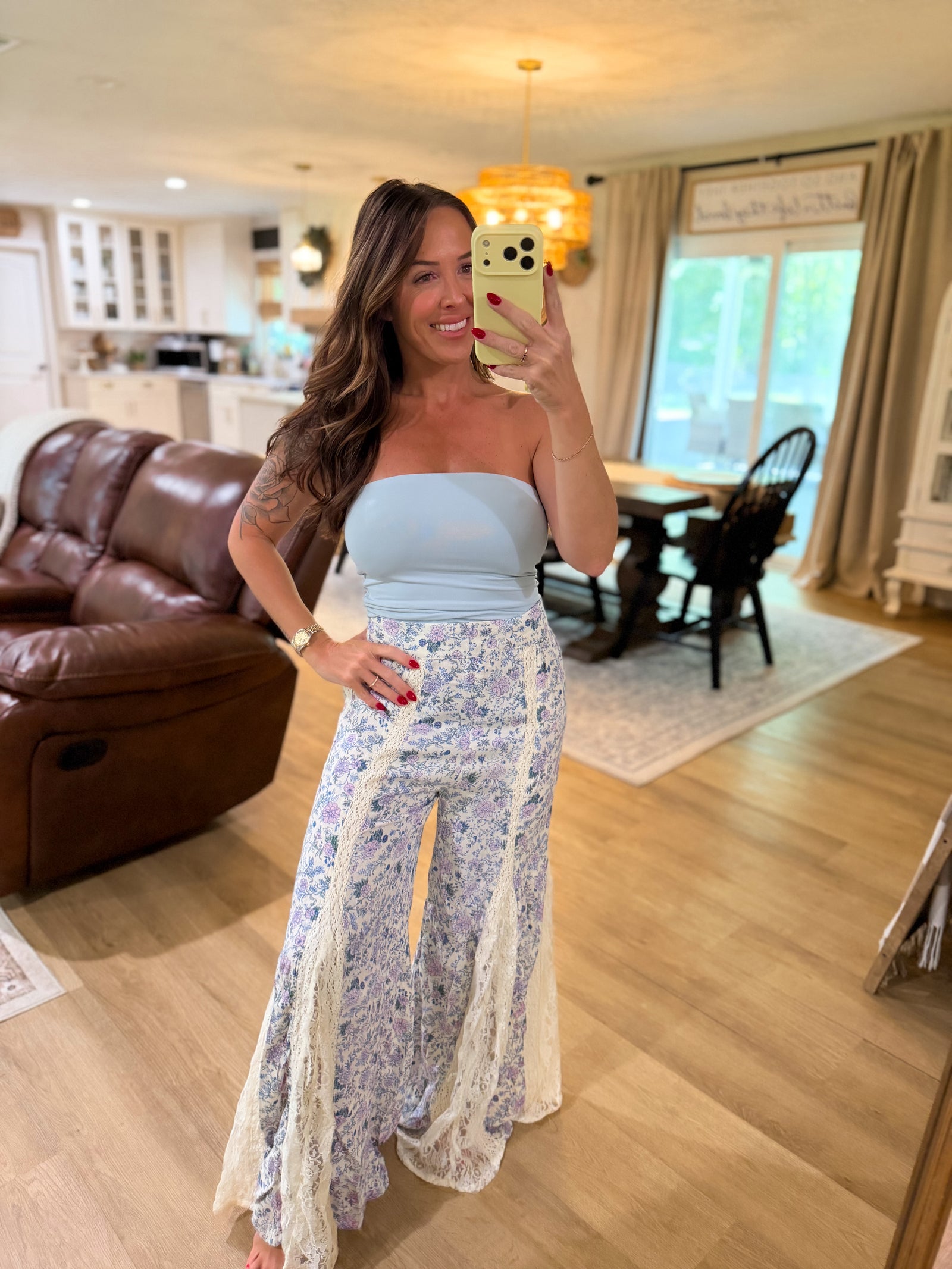 Chelsea Double Lined Tube Top - Dusty Blue