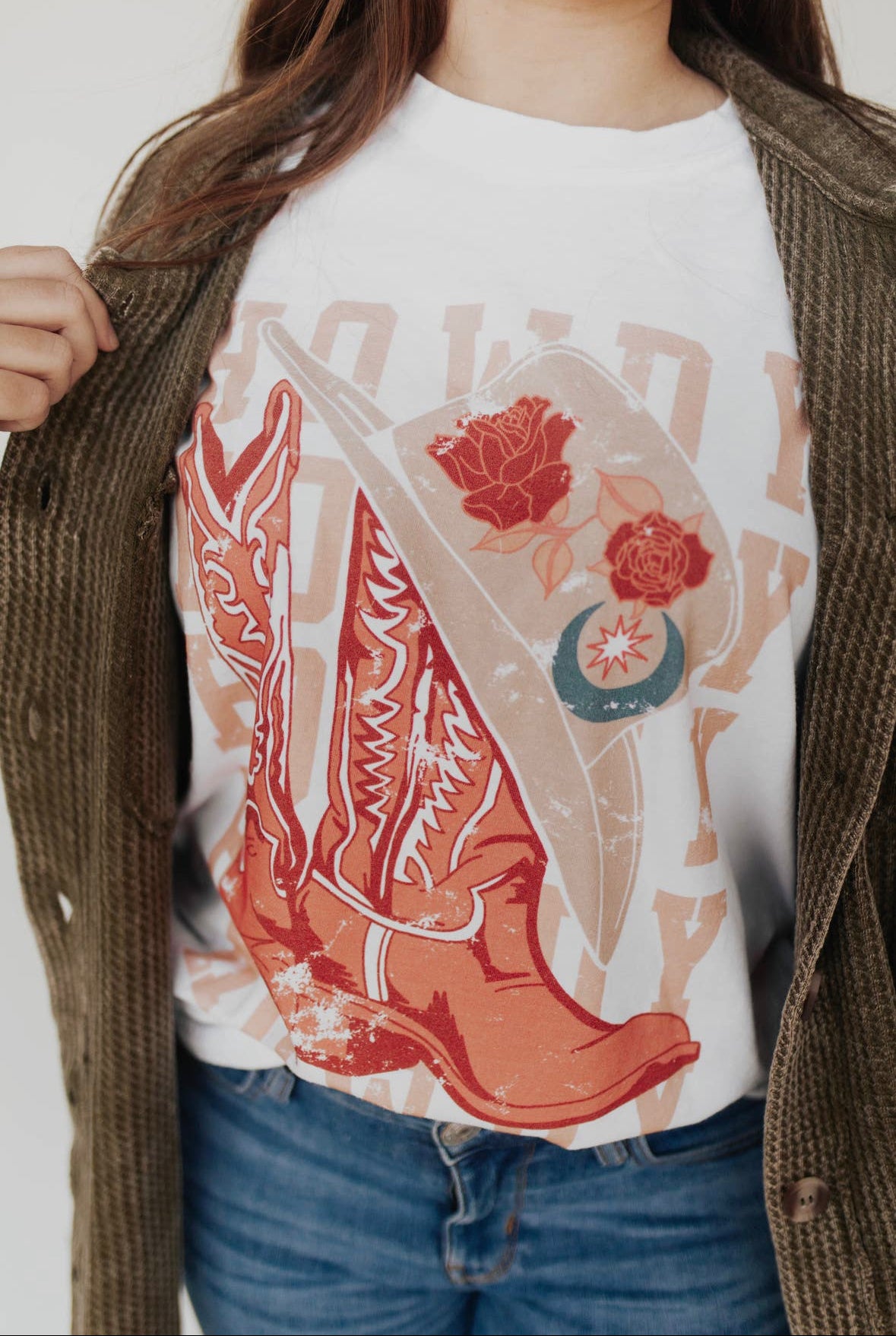 Howdy Cowboy Boots Tee - PREORDER
