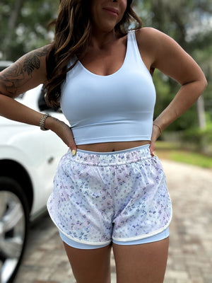 Keep It Easy Double Layer Shorts - Blue