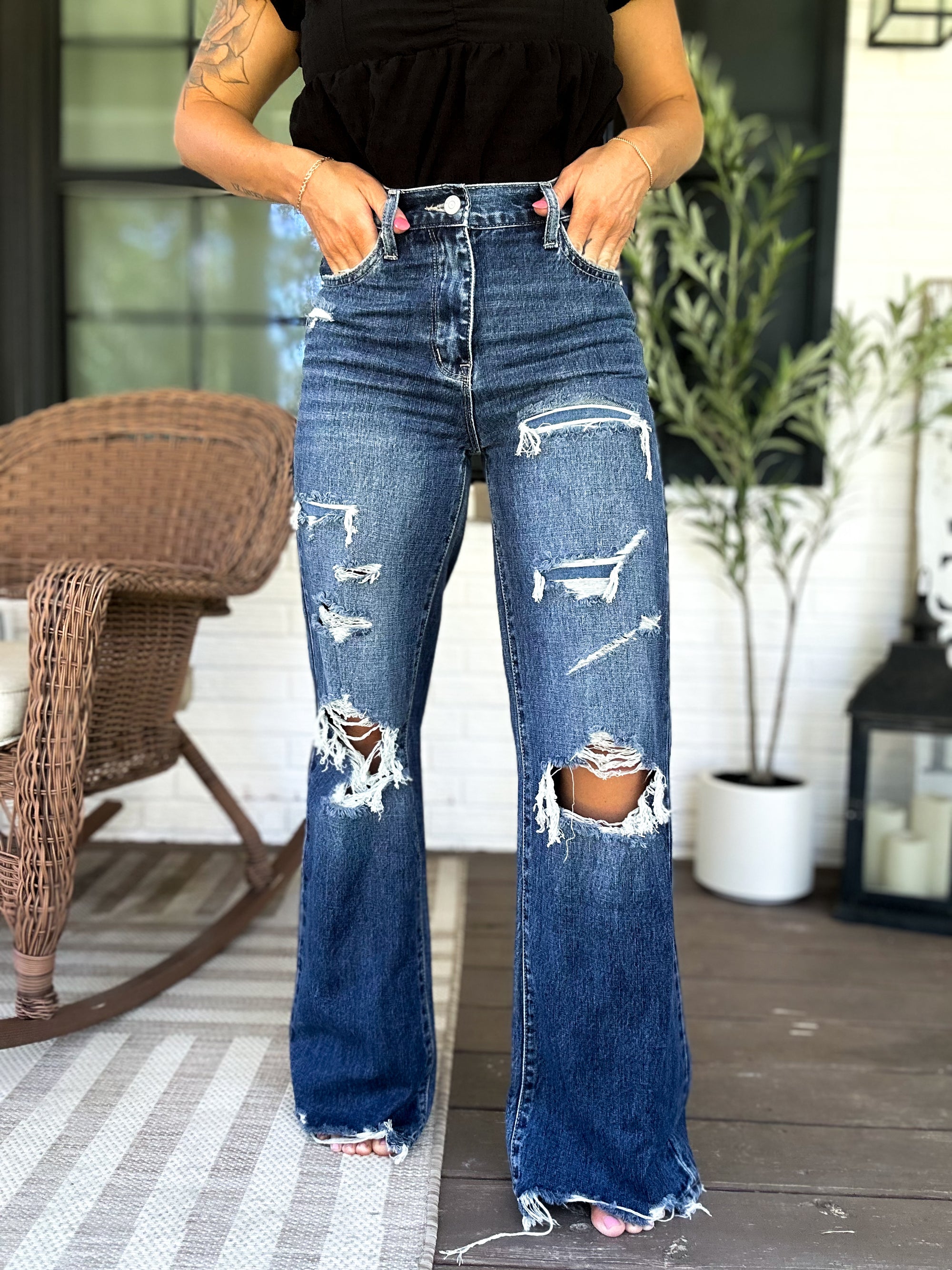 Heather High Rise Rigid Vintage Flare