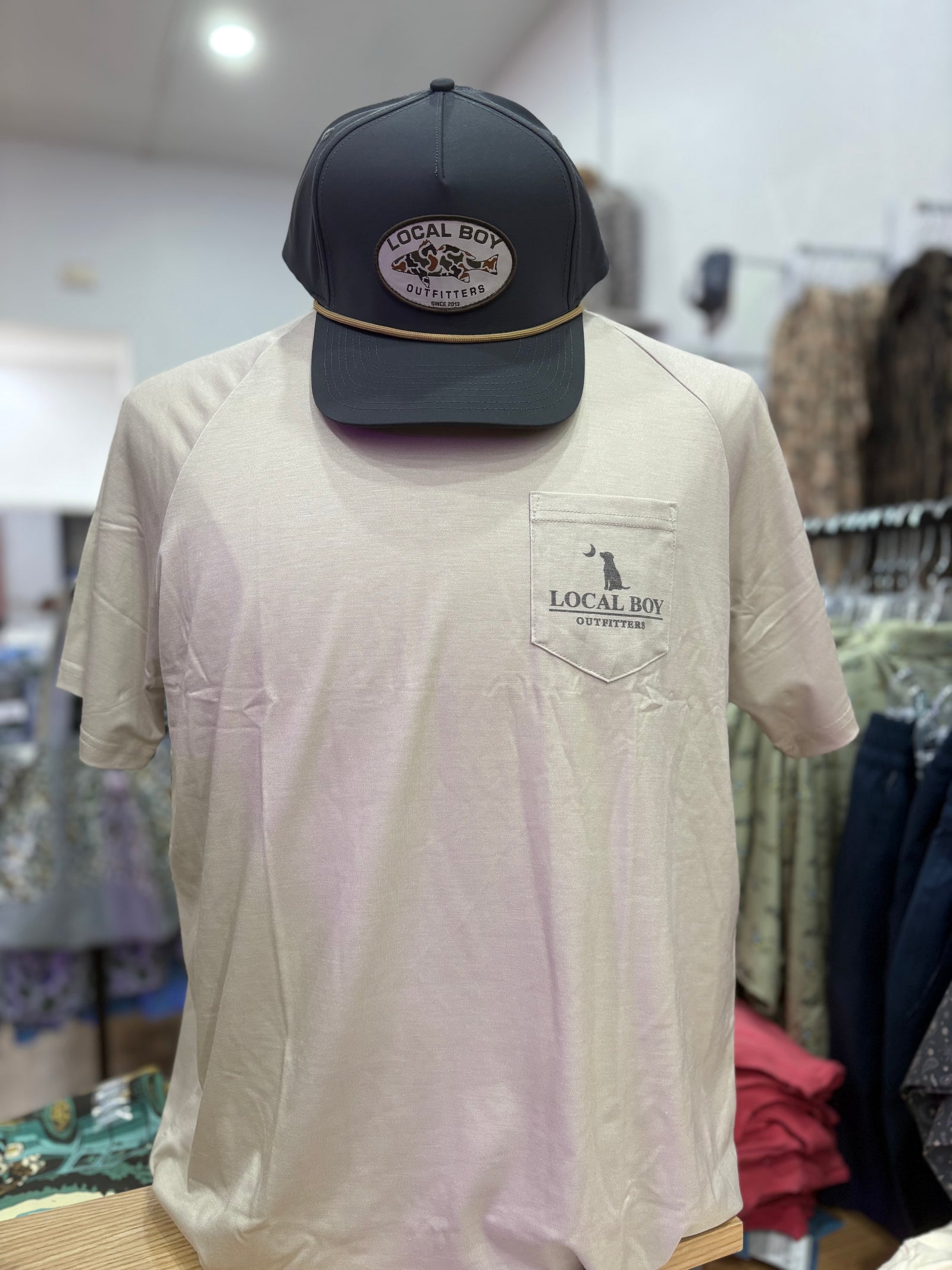 Local Boy Graphic Short Sleeve Heather Blend Crew - Vintage Sphere