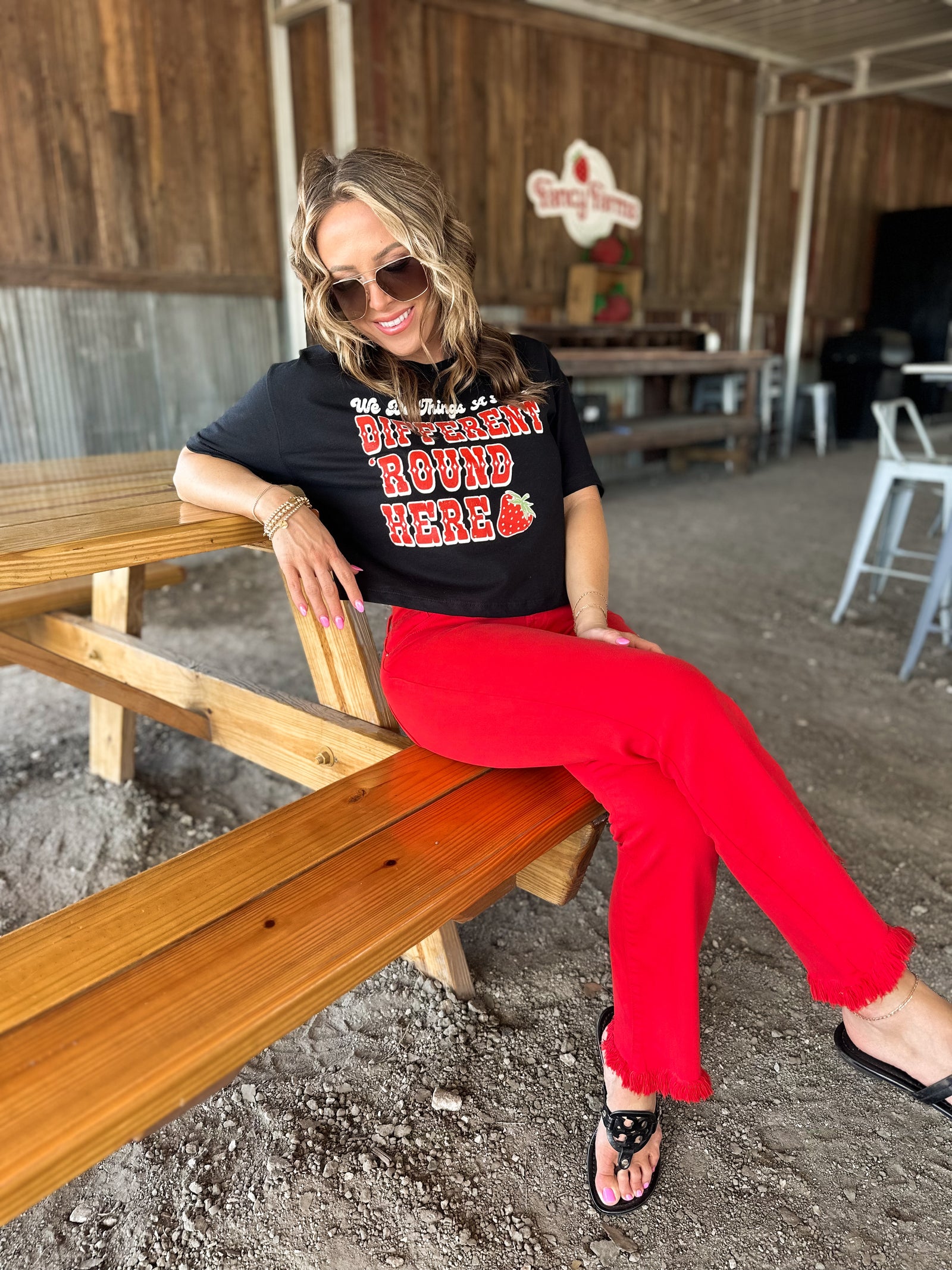 Different 'Round Here Cropped Tee