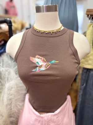 Colorful Mallard Racerback Tank