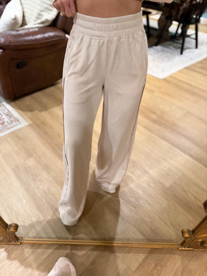 Skye Side Panel Knit Lounge Pants - Taupe