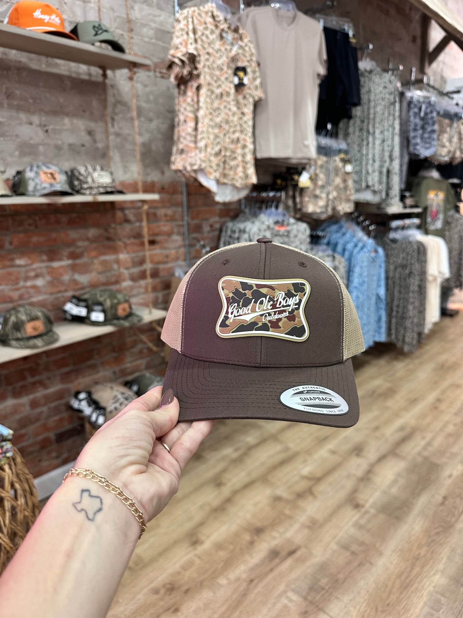 Good Ole Boy Camo Patch Hat - Brown