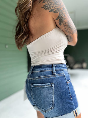 Nothing Compares Double Lined Strapless Top - Beige