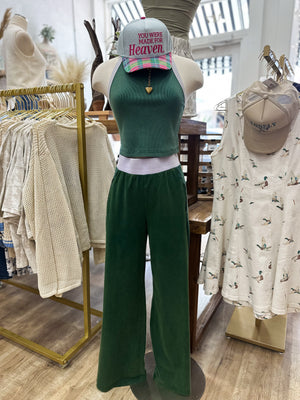 Summer Dreams Wide Legged Lounge Pants - Forrest Blue