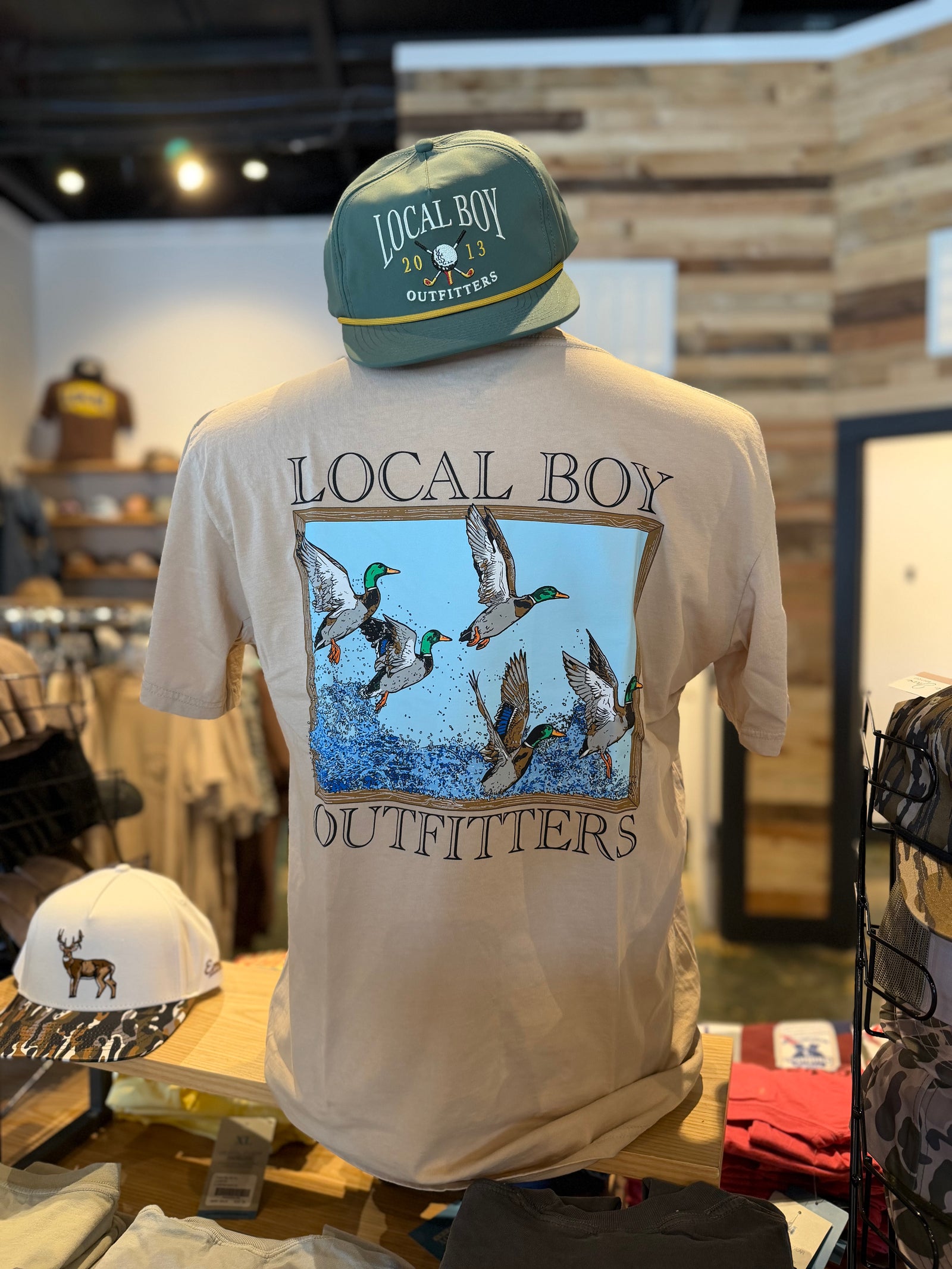 Local Boy Mallard Flock Tee - Latte