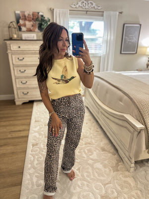 Jackson Leopard Washed Denim Jeans