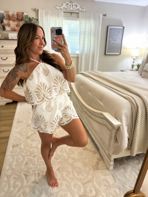 Christine Cotton Embroidery Romper