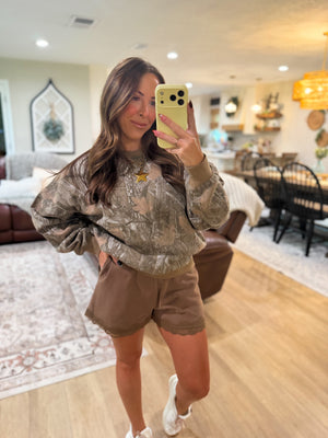 Woodland Tree Camo Crewneck Pullover