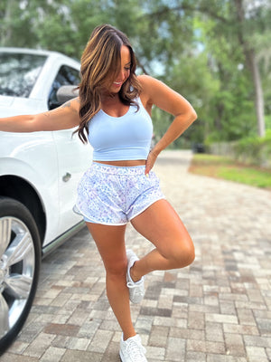 Keep It Easy Double Layer Shorts - Blue