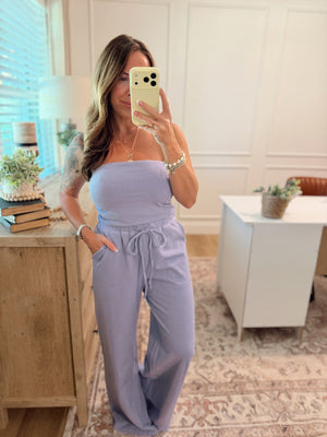 Georgina Striped Pants - Lavender