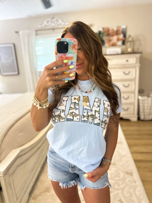 Fishin' Mama Comfort Colors Tee - Baby Blue