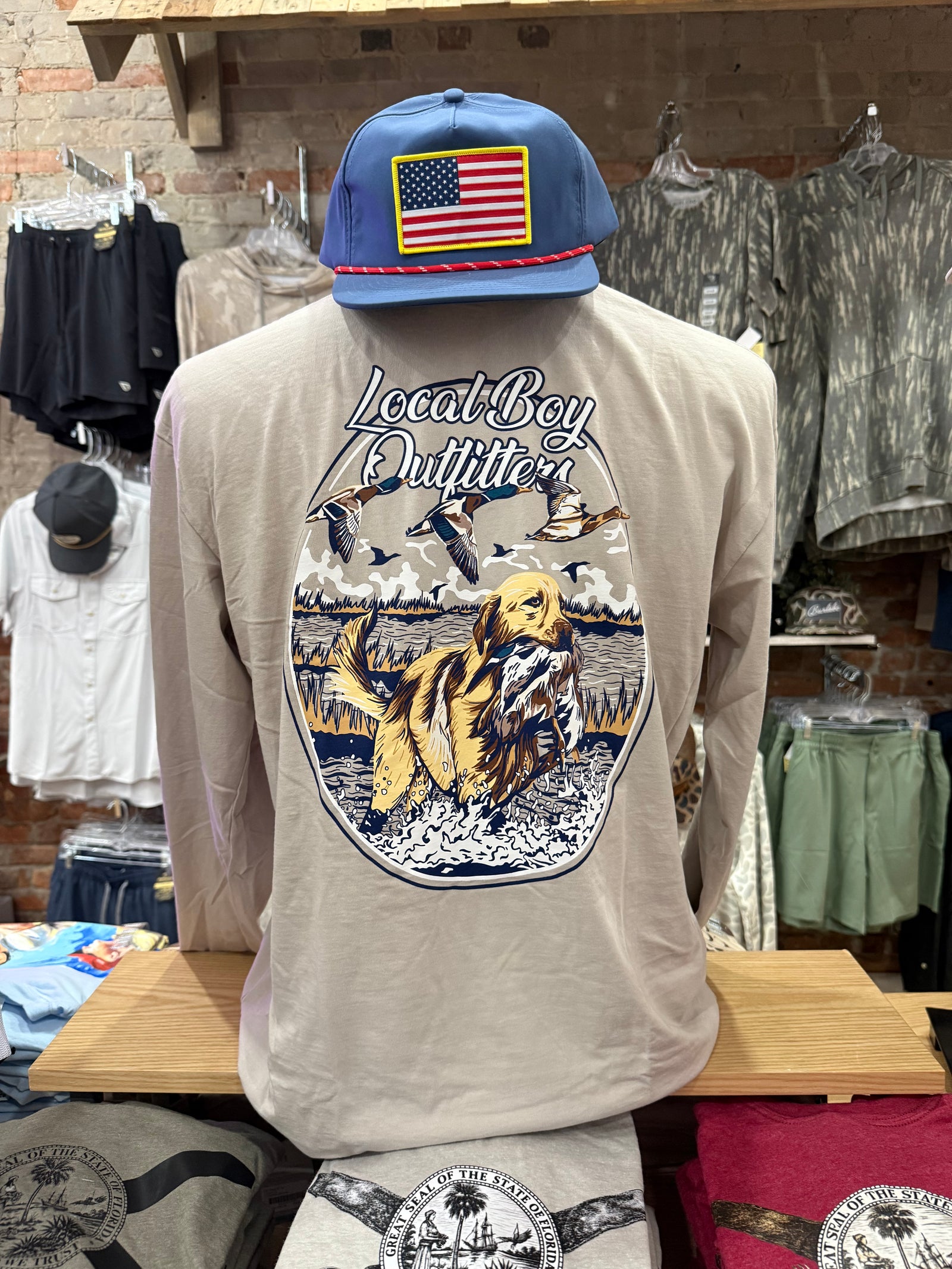 Local Boy Long Sleeve Duck Retrieve Tee