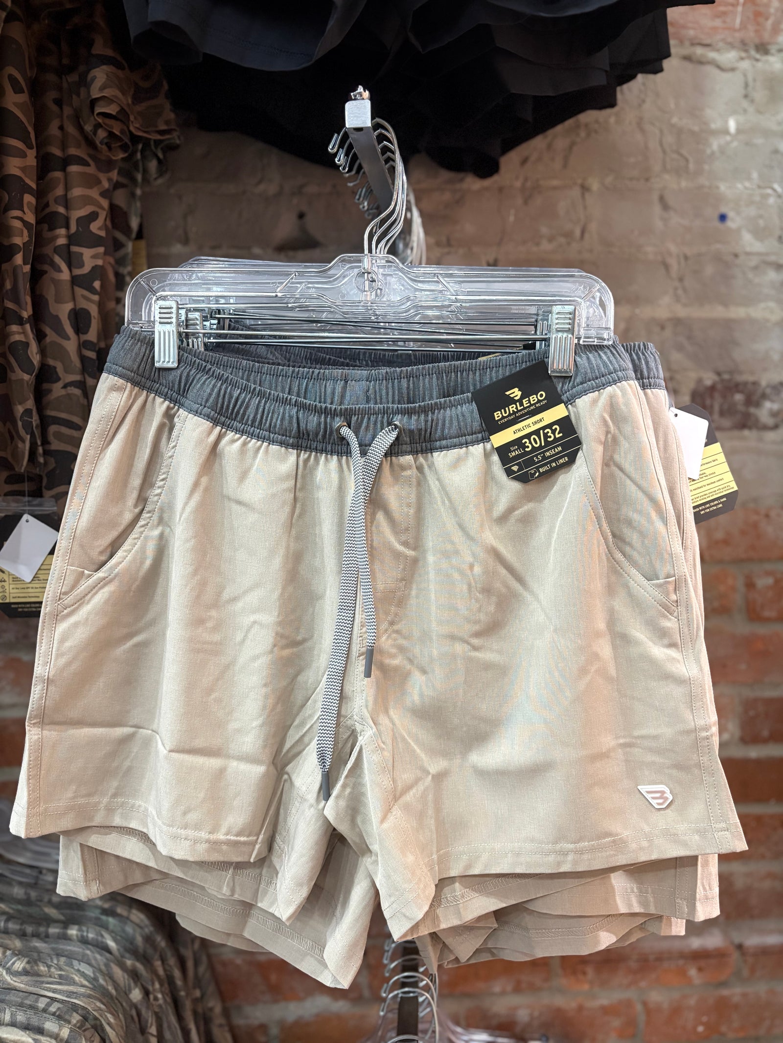 Burlebo Athletic Shorts - Heather Khaki - 5.5" & 7"