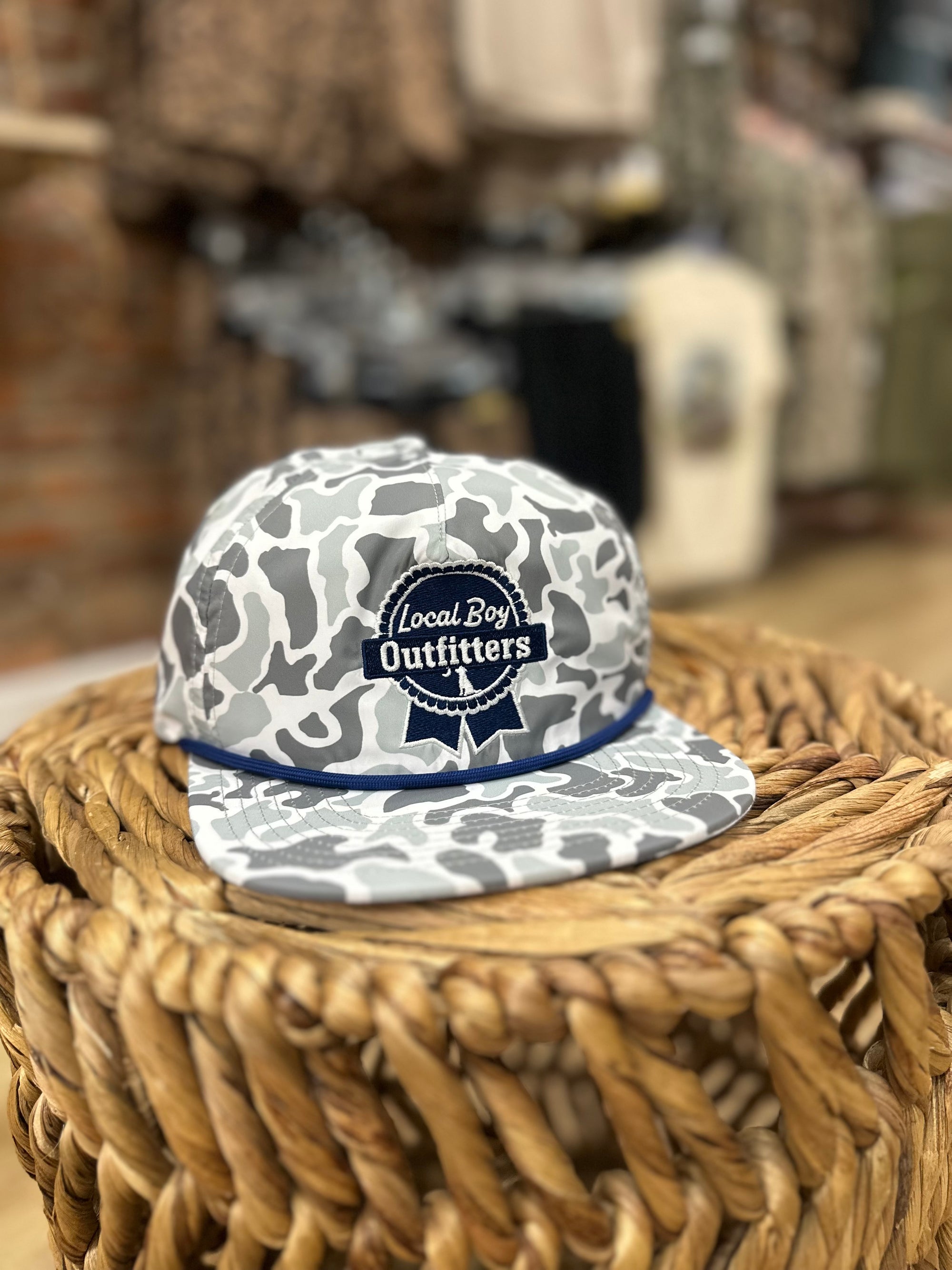 Local Boy Blue Ribbon Rope Hat