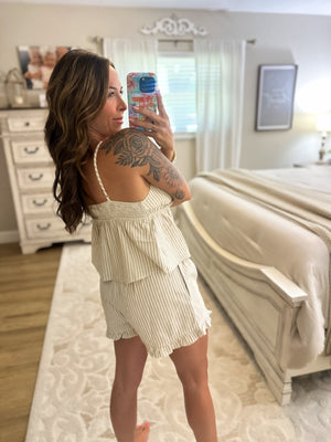 Landyn Striped Babydoll Tank Top