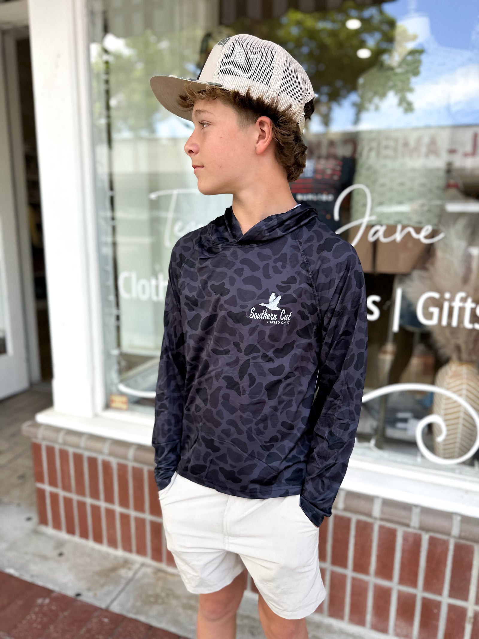 Youth Southern Cut Pro Hoodie - Midnight Camo