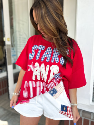 Liberty Lane Patchwork Top - Red