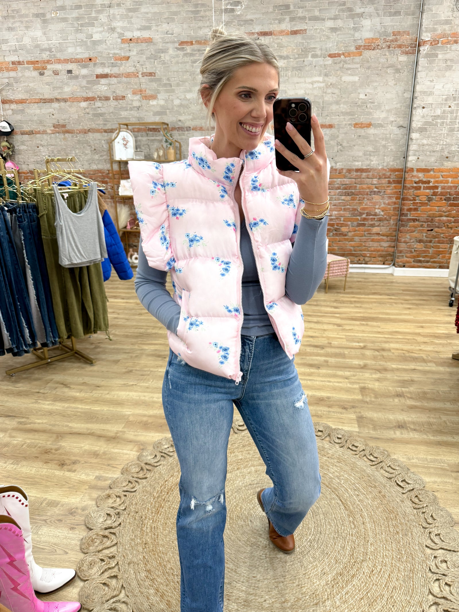 New Hope Ruffle Sleeve Puffer Vest