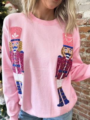 Sequin Nutcracker Sweater Top