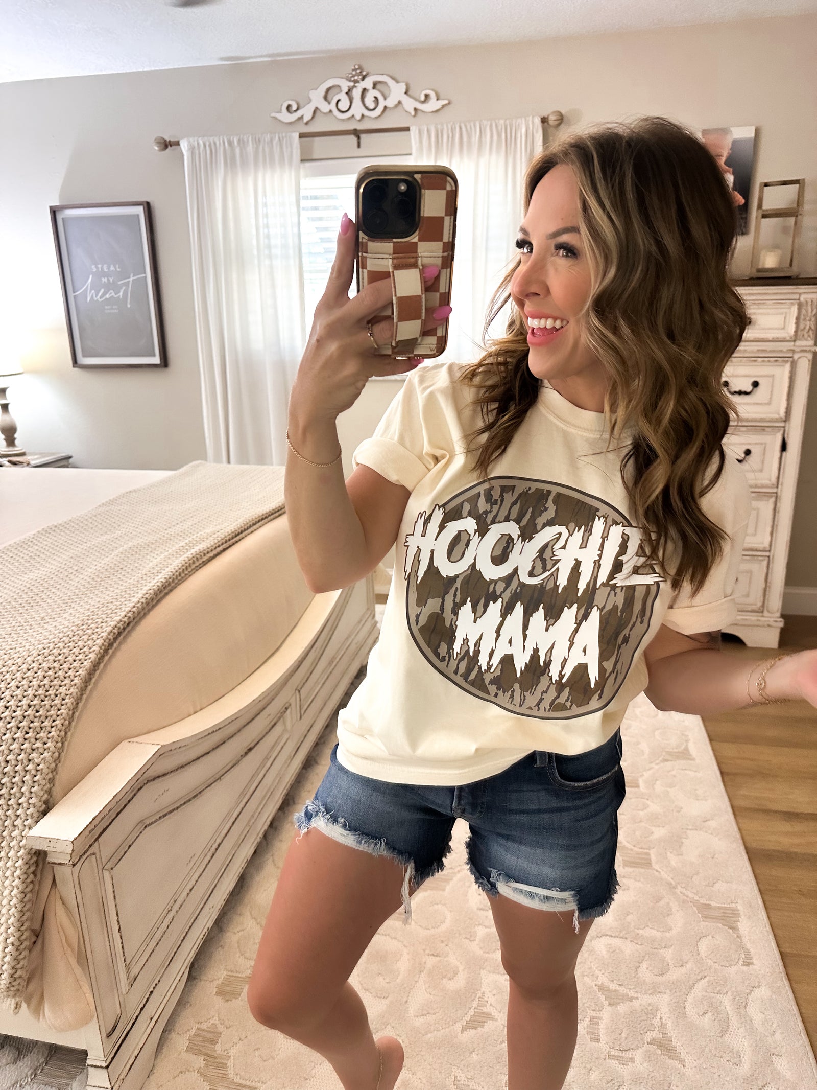 Hoochie Mama Camo Comfort Colors Tee