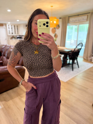 Holly Leopard Print Crop Top