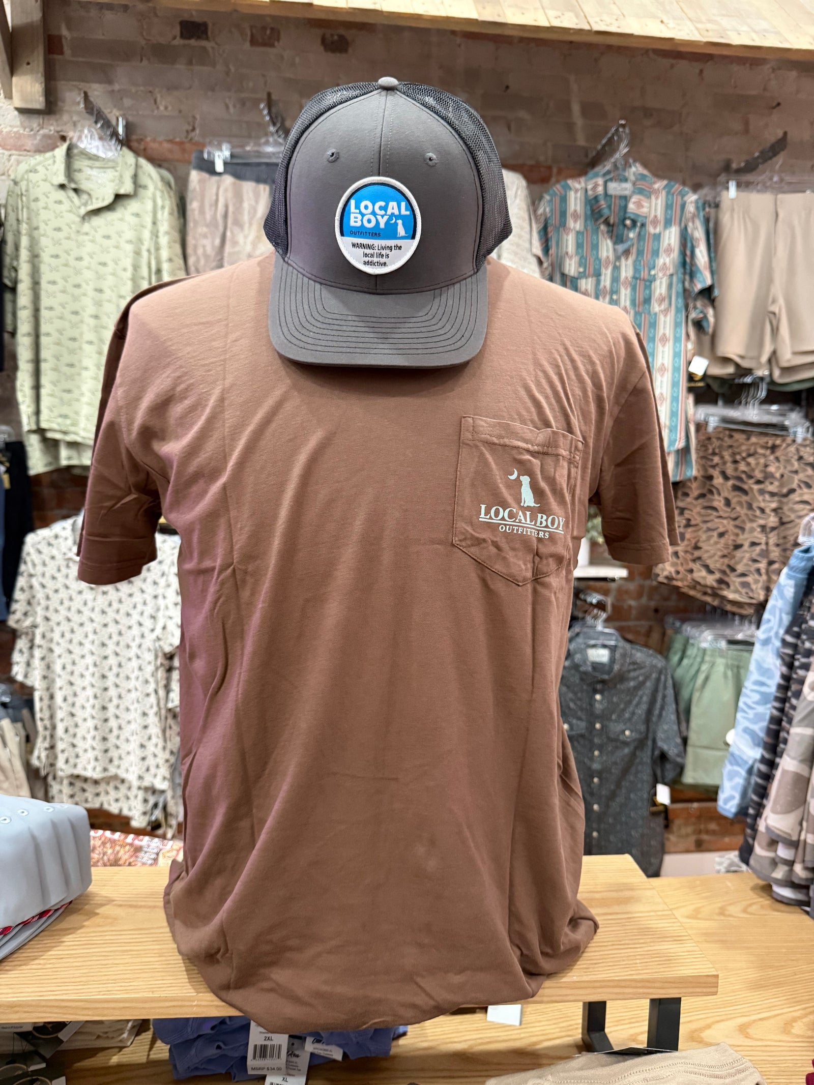 Local Boy Retriever Watch Tee - Espresso