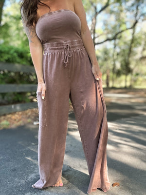 Scarlett Lounge Jumpsuit- Chocolate