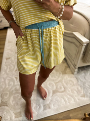 Nikki Striped Knit Shorts