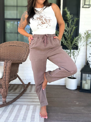 Jaden Tapered Pants -Cocoa