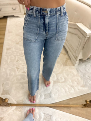 Reilly High Rise Slim with Patch Pocket