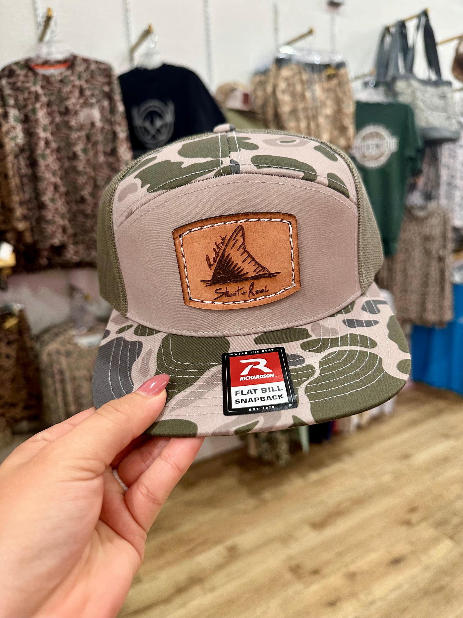 Marsh Duck Camo Redfish Patch Men's Hat