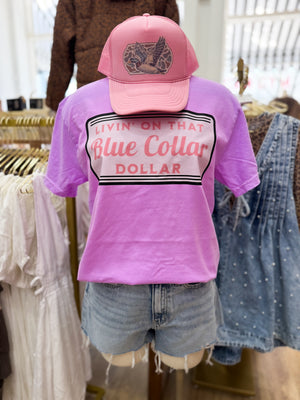 Blue Collar Dollar Comfort Colors Tee - Purple