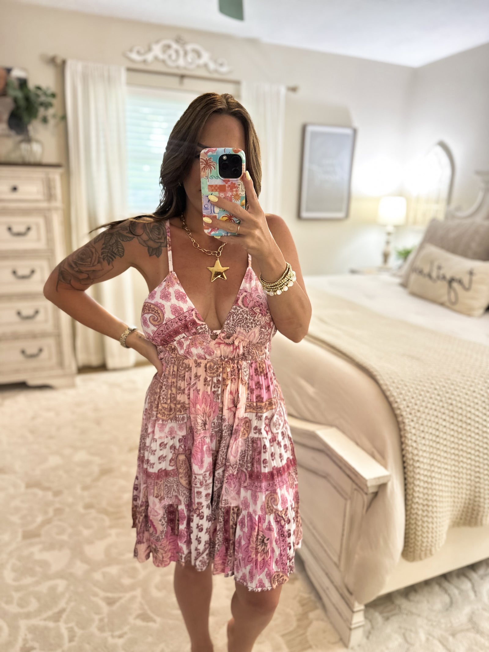 Ember Open Back Tiered Dress